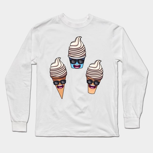 Cool Whipped Ice Cream Long Sleeve T-Shirt by TheMaskedTooner